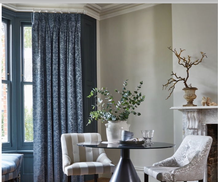 curtains and pole in Bedfordshire home